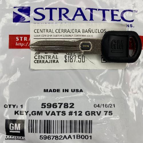 Llave CON CHIP /vats #12/DOBLE CORTE/B86