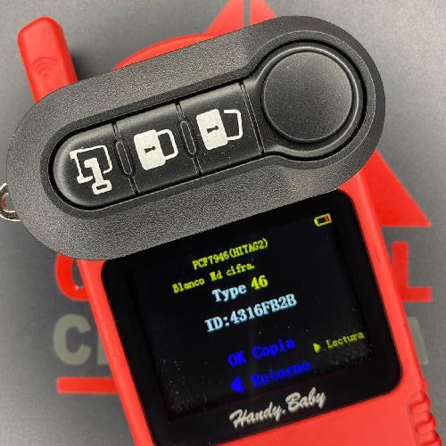 Llave Control Flip Fiat RX2TRF198 ID46 433MHZ Delphi BSI System