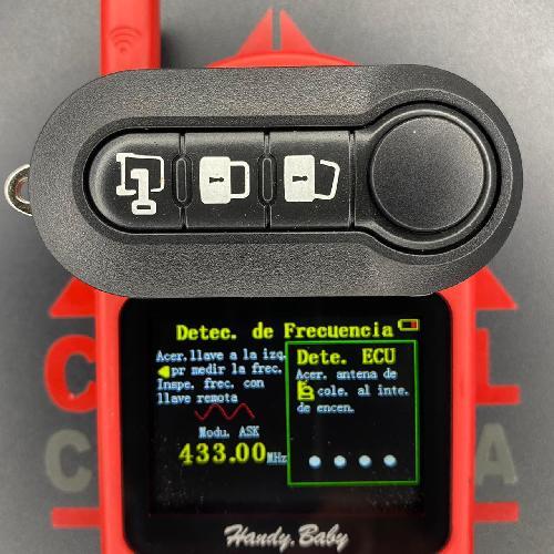 Llave Control Flip Fiat RX2TRF198 ID46 433MHZ Delphi BSI System