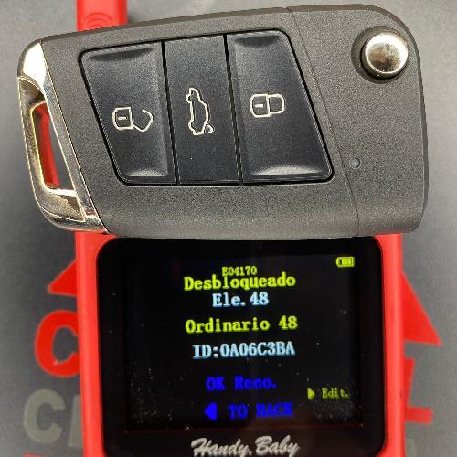 Llave Control 3B Volkswagen Genérico / 5G0959753Bc/ Mqb / MK7 433MHZ