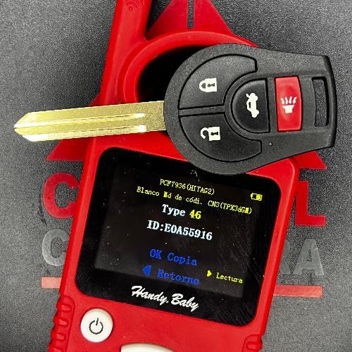 Llave Control Nissan 4B ID46 433MHZ