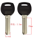 LLAVE PLASTICA FORJA PUNTOS CHAPA CHINA 35MM.L 8.7MM.A 2.2MM.G (CAJA J06)