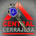 LLAVE METAL PLASTICO MOTO HONDA AZUL IMAN  (INSERTO 382)