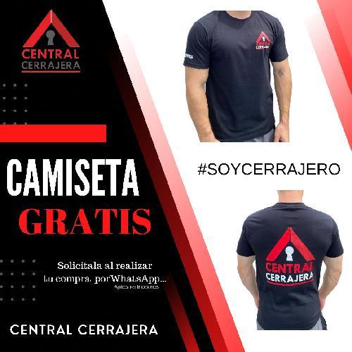 CAMISETA CENTRAL CERRAJERA  SOYCERRAJERO (CAMISETA   M   NEGRA)