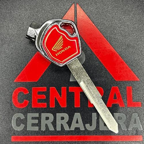 LLAVE METAL PLASTICO MOTO HONDA ROJA IMAN (INSERTO 383)